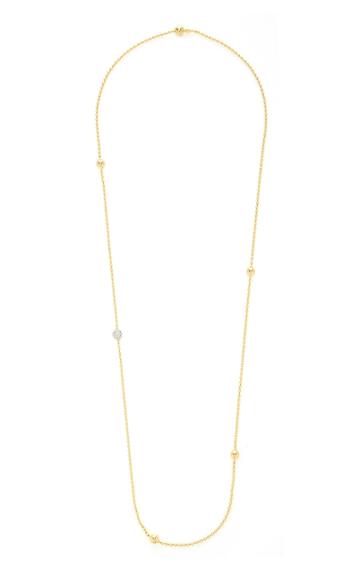 Maria Canale 18k Gold Ball Chain And Diamond Necklace