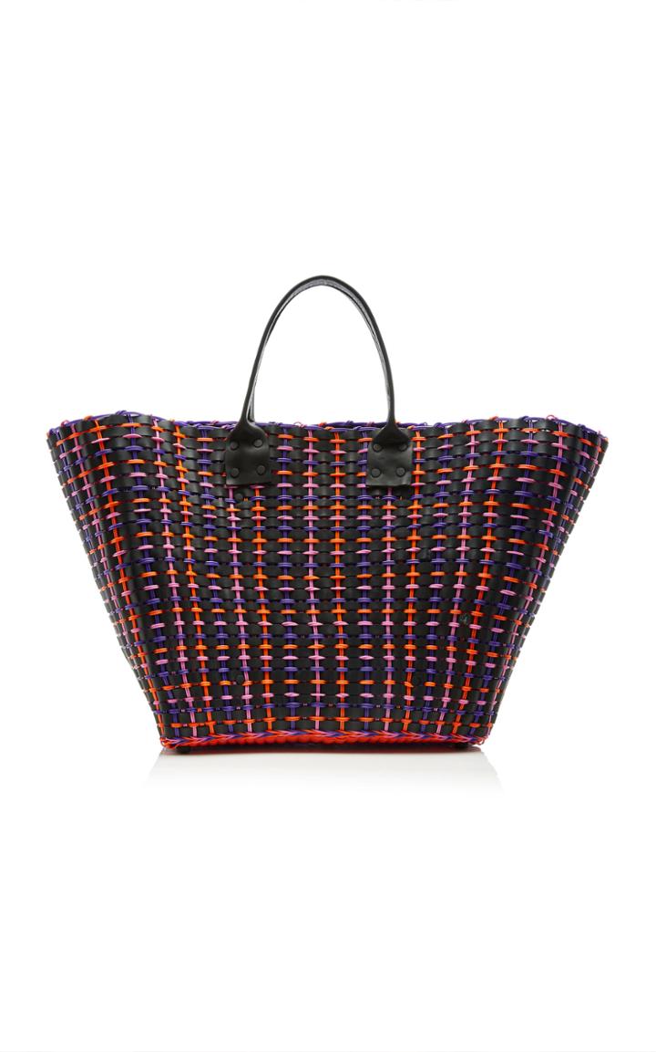 Truss Large Woven Leather Tote