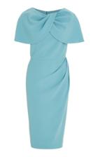 Christian Siriano Capelet Side Drape Dress