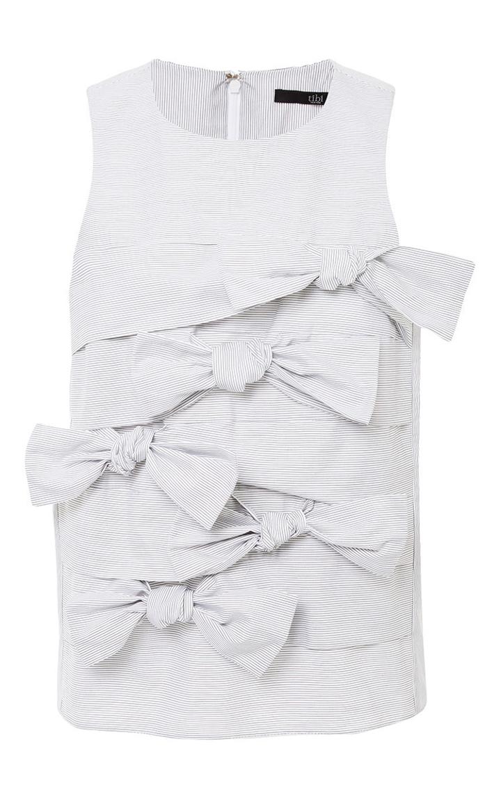 Tibi Gaucho Stripe Tie Top