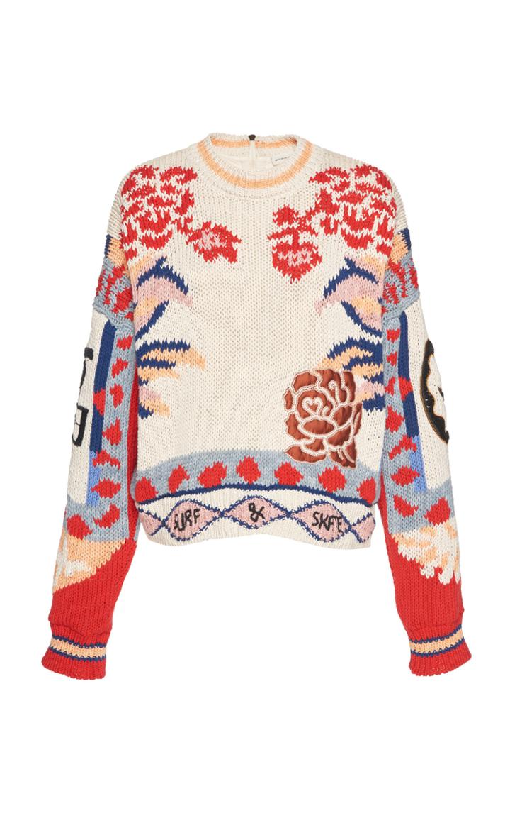 Etro Intarsia-knit Cotton Sweater