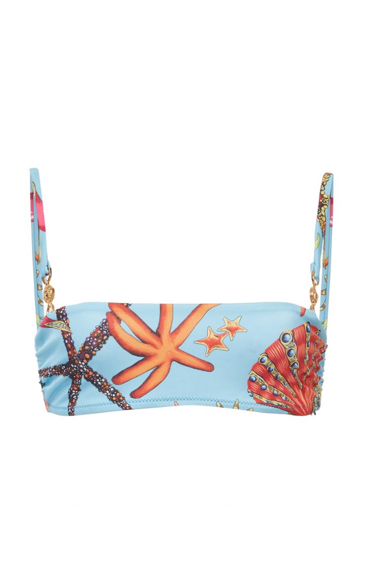 Moda Operandi Versace Printed Bandeau Bikini Top