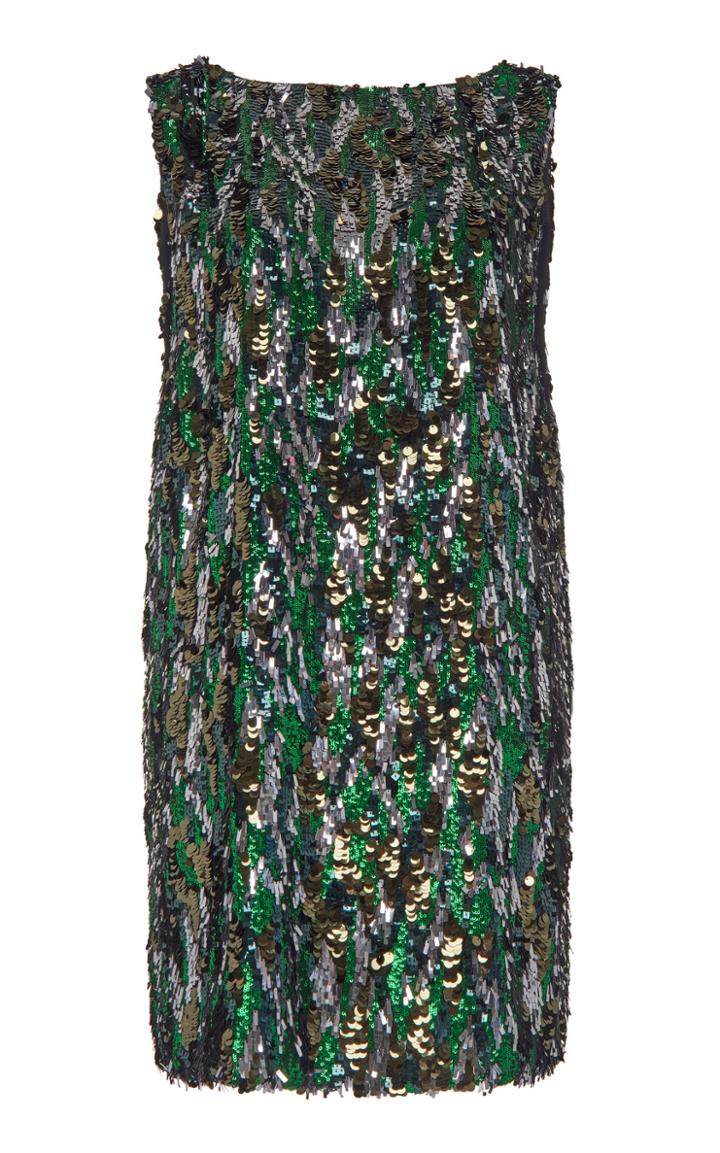 Prada Bark Sequin Mini Dress