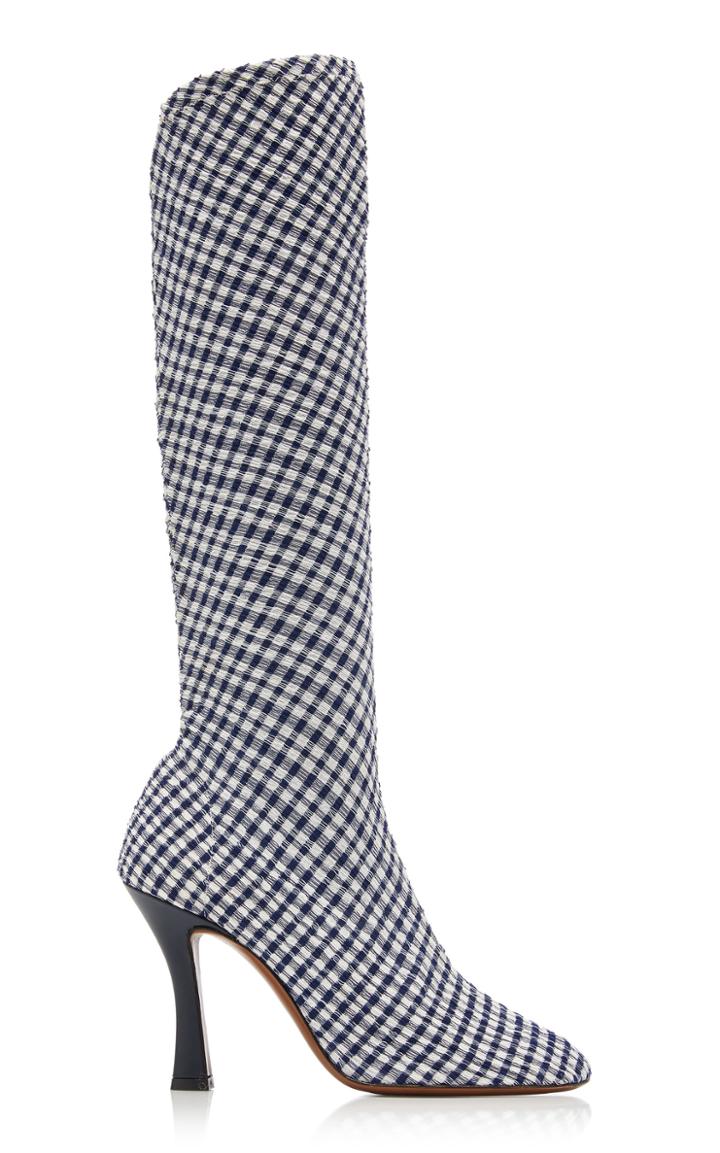 Neous Tuberola Checked Seersucker Ankle Boots
