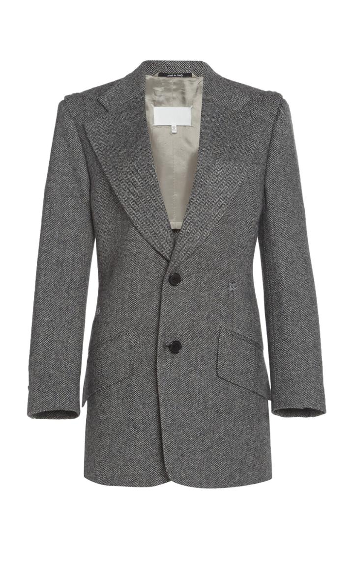 Maison Margiela Herringbone Wool 70's Blazer Jacket
