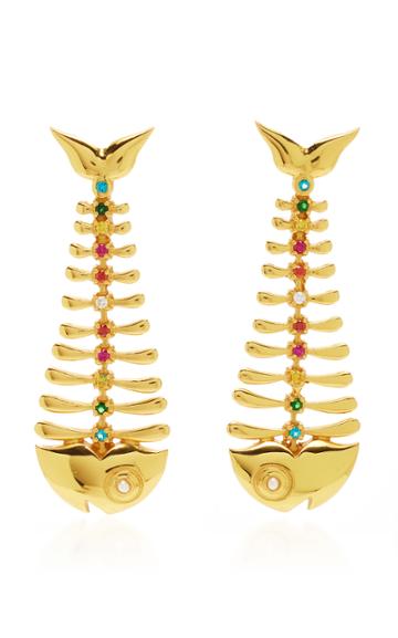 Artisans Of Iq Sarilla 18k Gold-plated Crystal Earrings