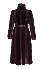 Courrges Long Faux Fur Trench Coat