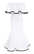 Carolina Herrera Strapless Daisy Floral Dress