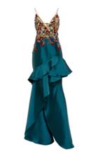 Patbo Patricia Bonaldi High Low Ruffle Skirt With Beaded Bodice