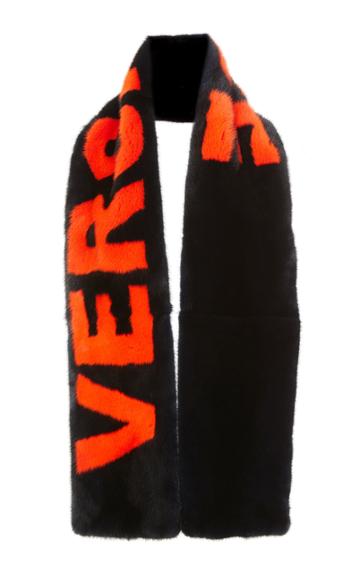 Versace Versace Mink Scarf