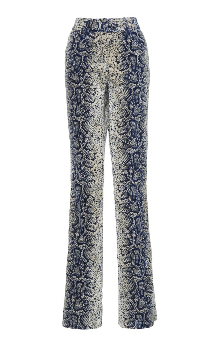 Giambattista Valli Python Print Velvet Pants