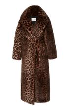 Bouguessa Faux Fur Leopard Long Coat