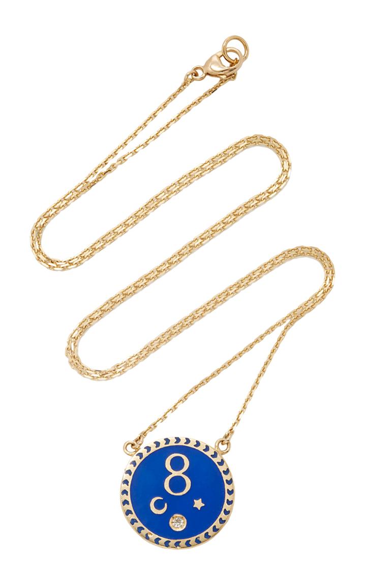Foundrae Karma Petite Champleve Stationary Necklace