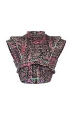 Isabel Marant Frazao Printed Sleeveless Cotton Cropped Top