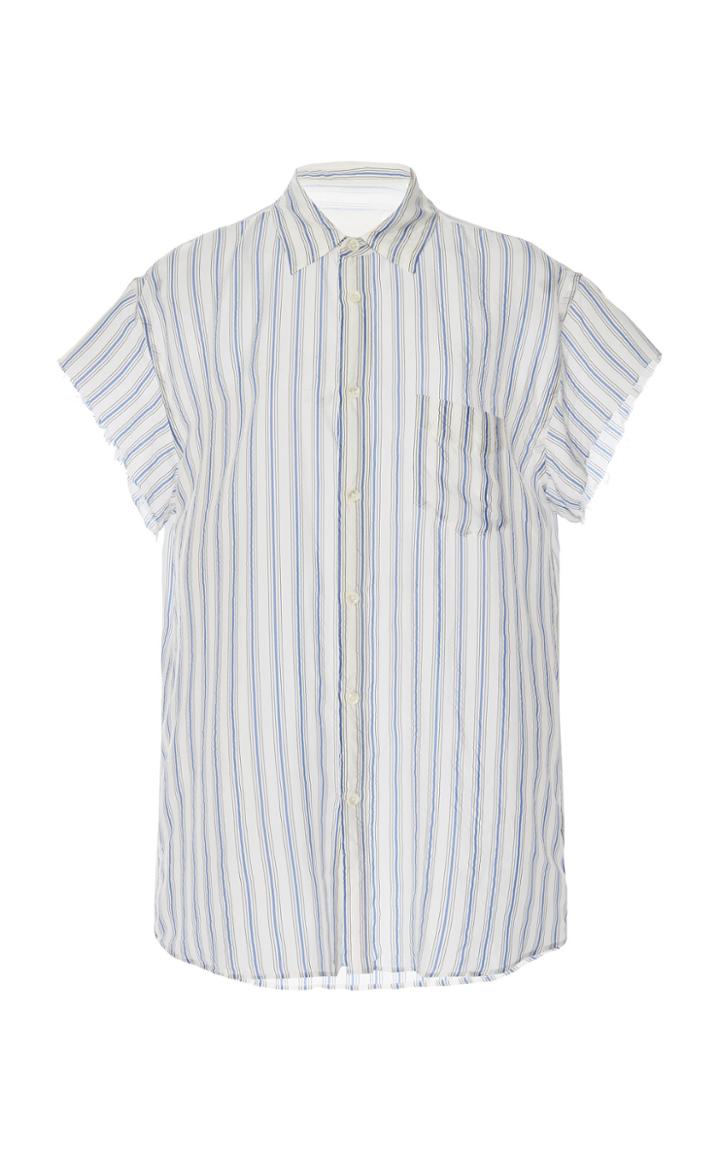 Moda Operandi Maison Margiela Short-sleeve Striped Gauze Top Size: 36