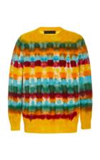 The Elder Statesman Wacky Dye Simple Cashmere Sweater