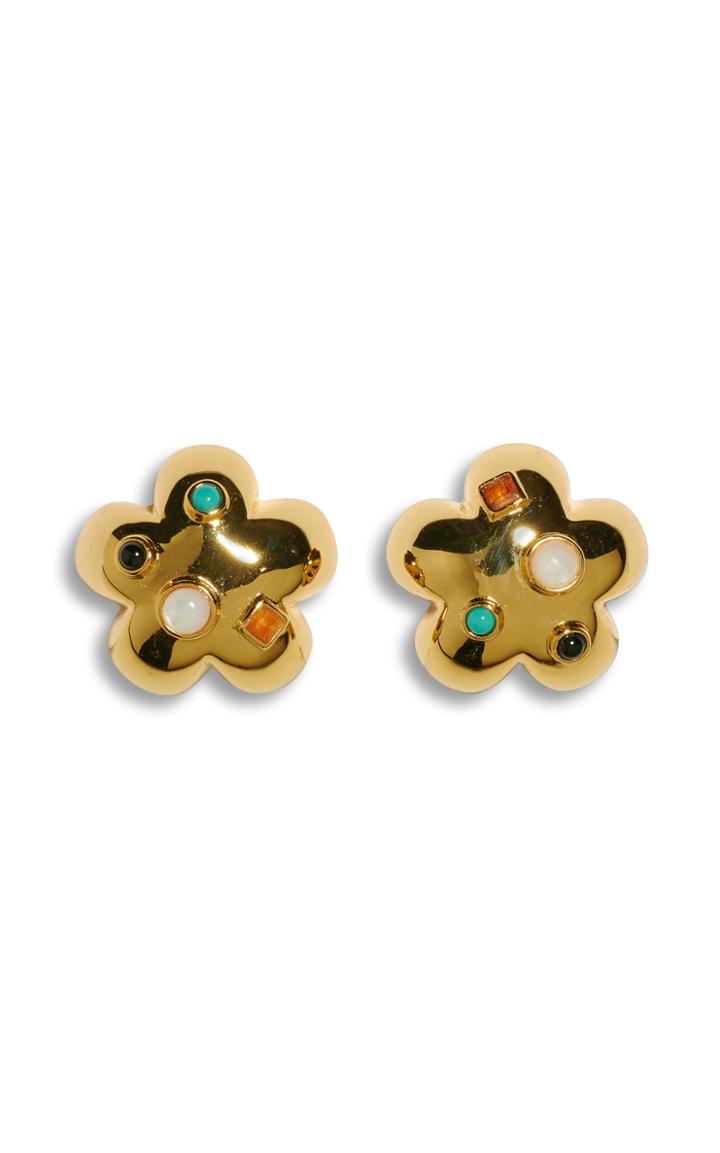 Moda Operandi Lizzie Fortunato Gold-plated Daisy Stud Earrings