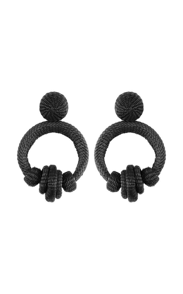 Moda Operandi Johanna Ortiz Medium Cultural Transfusion Palm Of Iraca Hoop Earrings