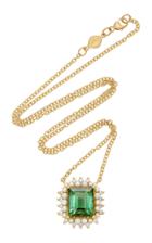 Jamie Wolf Green Tourmaline Pendant Necklace