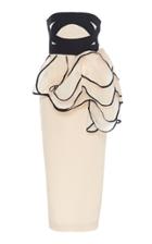 Leal Daccarett Peonia Ruffle-embellished Strapless Pencil Dress