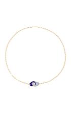 Audrey C. Jewelry 18k Gold Teal And Blue Enamel Necklace
