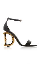 Dolce & Gabbana Logo-embellished Leather Sandals Size: 35