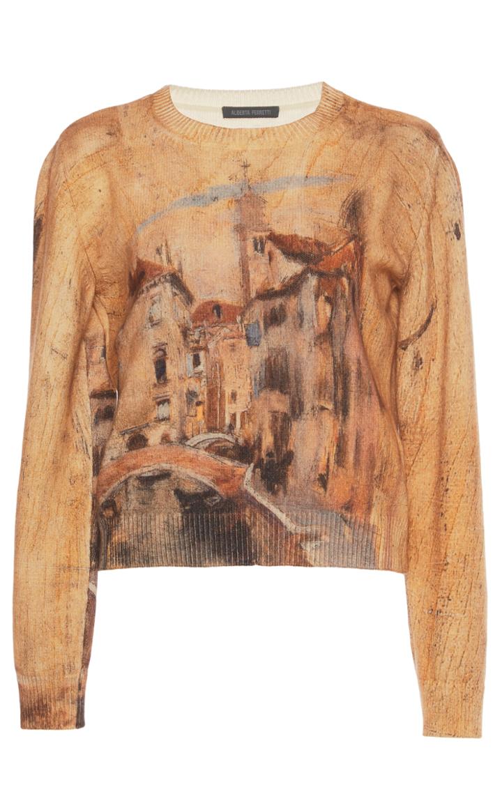 Alberta Ferretti Pullover Print Sweater