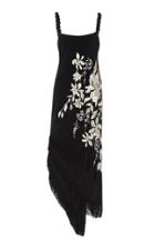 Moda Operandi Johanna Ortiz Focus And Flower Embroidered Silk Maxi Dress Size: 2