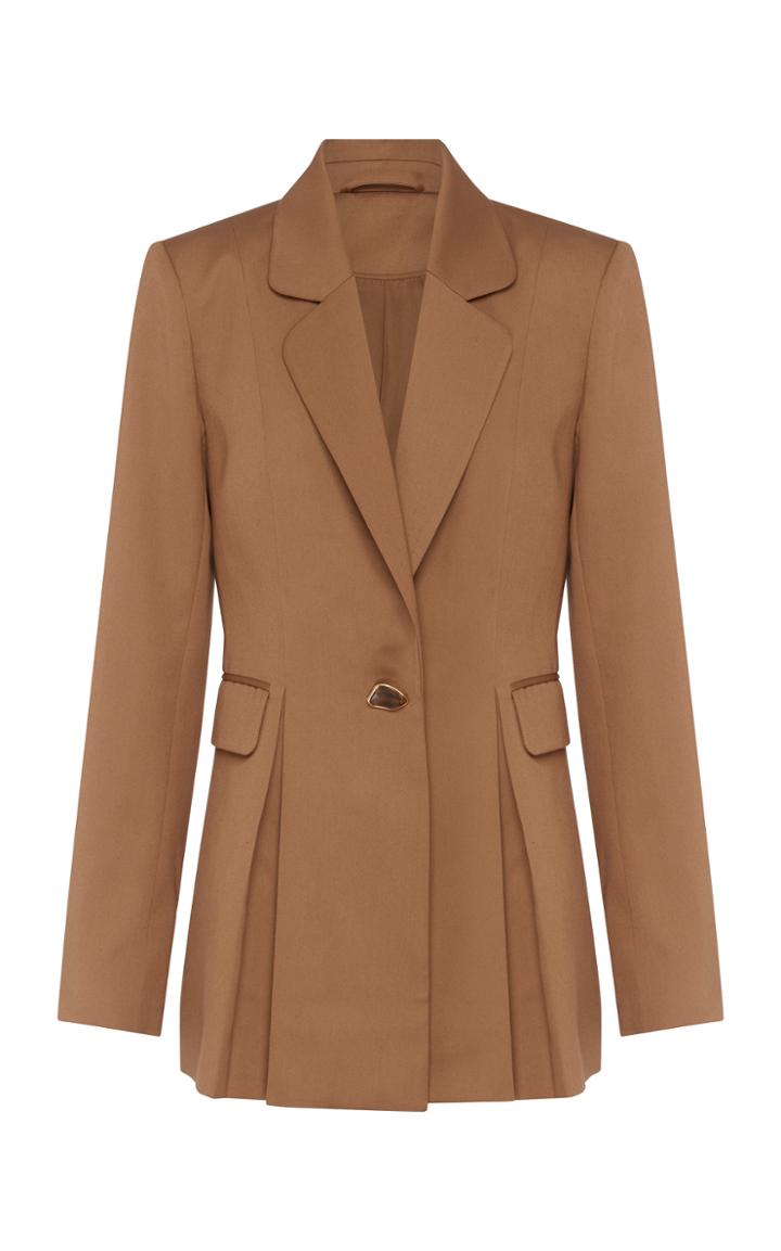Moda Operandi Aje Absolute Pleated Crepe Blazer
