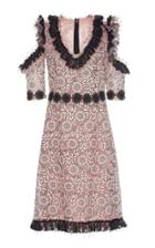 Costarellos Cold Shoulder V-neck Dress