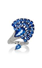 Sutra Sapphire Fan Ring