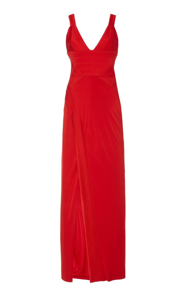 Galvan Langen Sleeveless Cady Midi Dress
