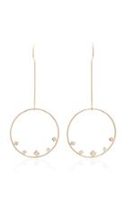 Zo Chicco Mixed Shaped Diamond Large Circle Wire Earrings