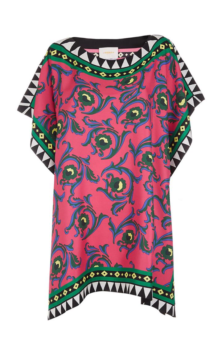 Moda Operandi La Doublej Printed Silk Scarf Dress