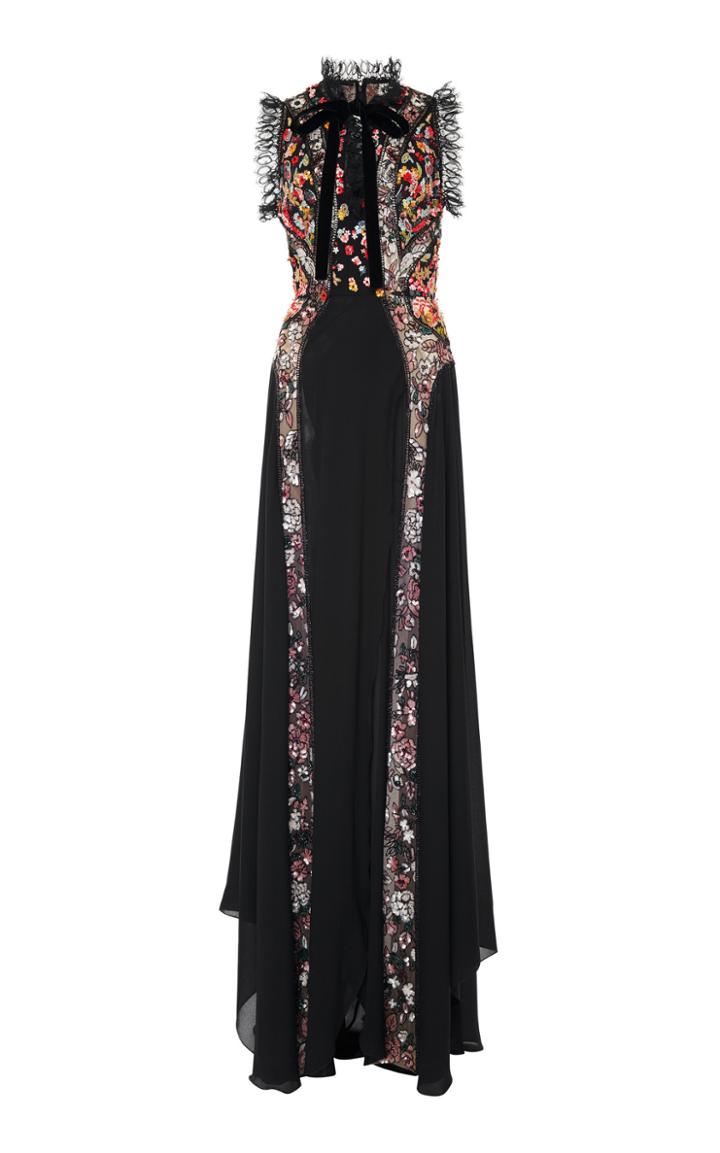 Elie Saab Neck Tie Long Dress