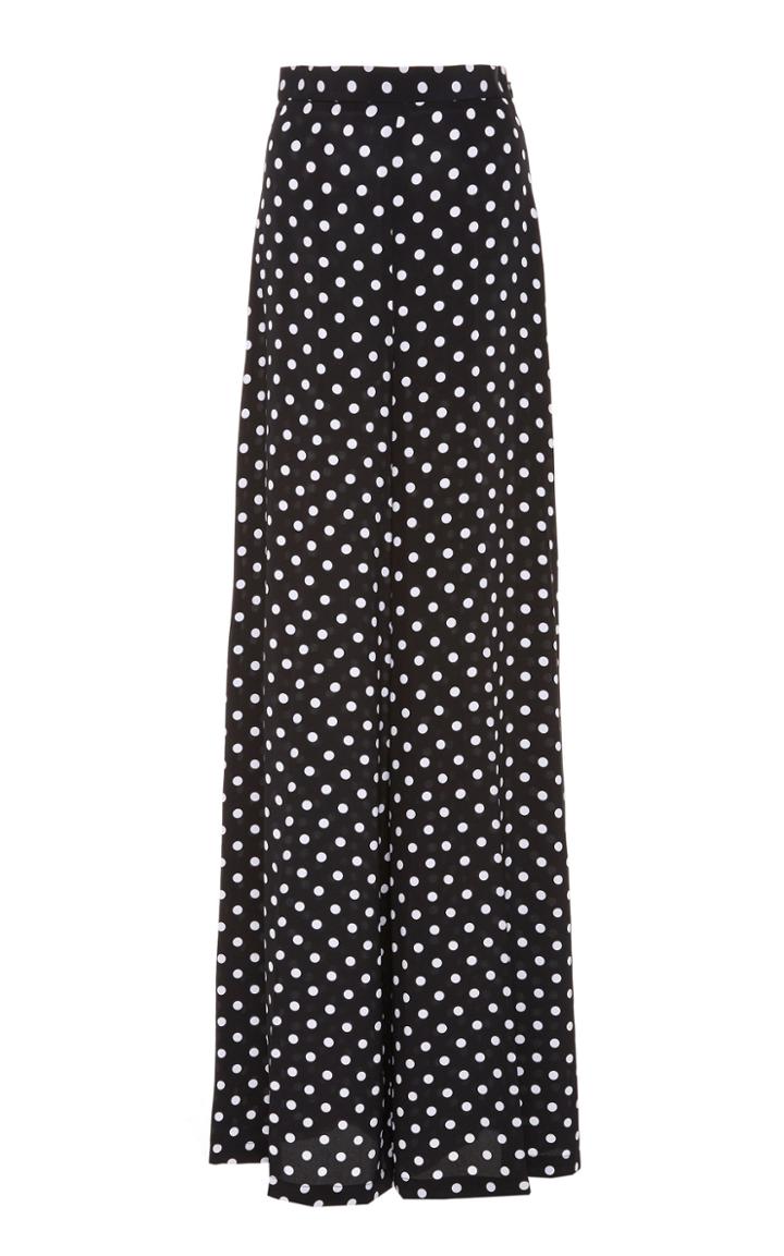 Michael Kors Collection Polka-dot Silk-georgette Wide-leg Pants Size:
