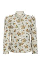 Moda Operandi Tory Burch Shrunken Floral-print Crepe Military Jacket