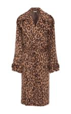 Michael Kors Collection Oversized Leopard Brushed Trench Coat