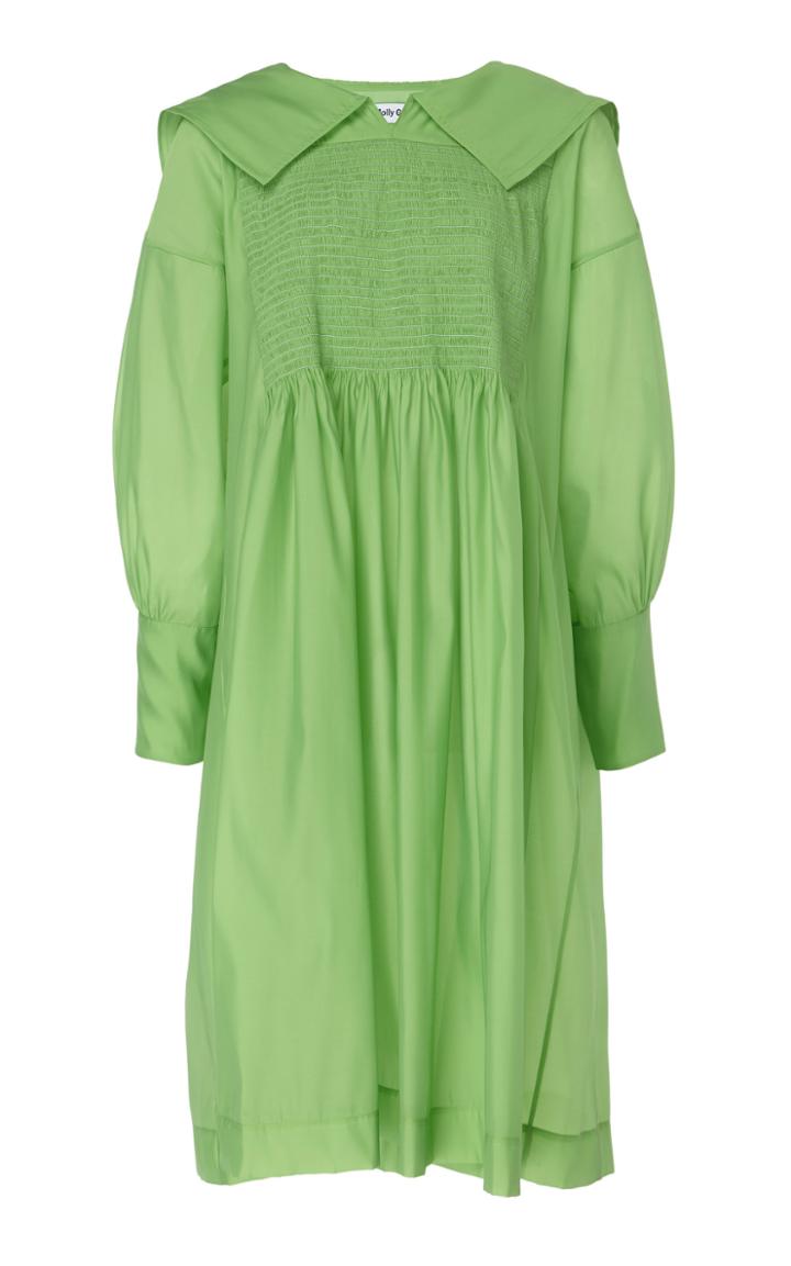 Molly Goddard Pamela Shirring Taffeta Dress