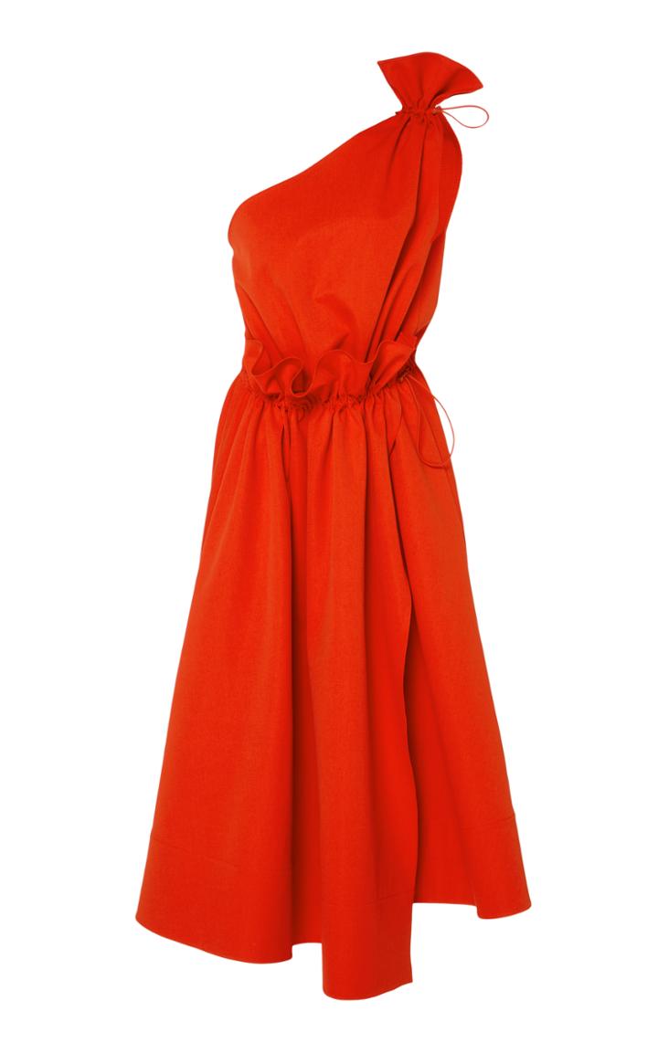 Goen.j One Shoulder Midi Dress