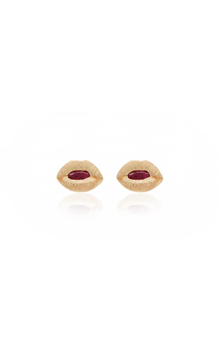 Luis Morais Ruby Lip Earrings
