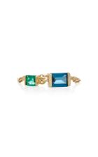 Yi Collection 18k Gold Topaz And Emerald Chain Ring