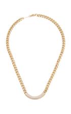 Zoe Chicco 14k Large Curb Chain And Pave Diamond Large Curve Necklace