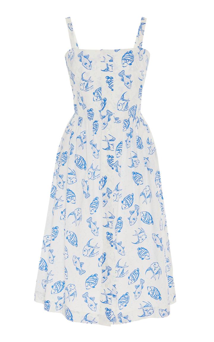 Hvn Laura Printed Cotton Dress