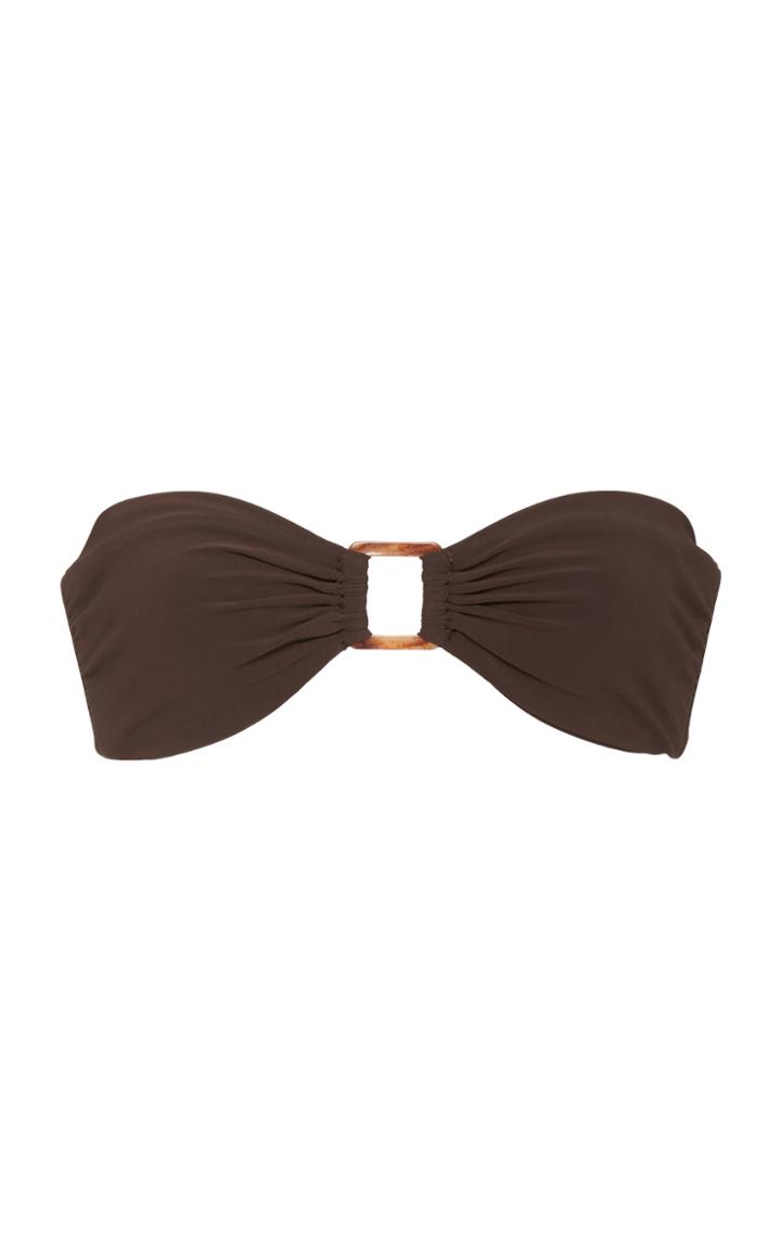 Anemone The Tortoise Ring-detailed Bandeau Bikini Top