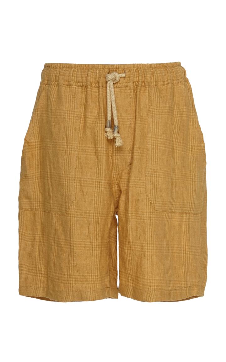 Nanushka Drawstring Linen Shorts