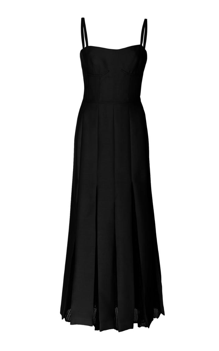 Gabriela Hearst Godard Crochet Pleated Dress
