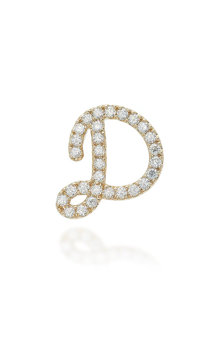 Sydney Evan Large Pave Initial Single Stud