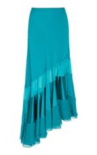 Prabal Gurung Sofia Asymmetric Silk Midi Skirt