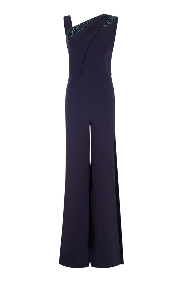 Safiyaa Takayama Crepe Flared Jumpsuit